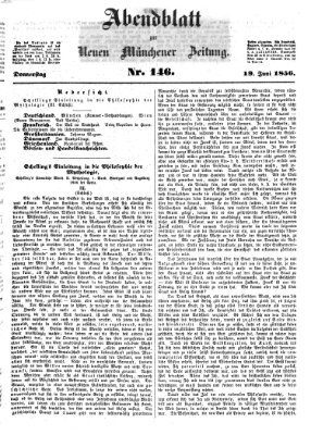 Neue Münchener Zeitung. Morgenblatt (Süddeutsche Presse) Donnerstag 19. Juni 1856