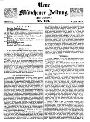 Neue Münchener Zeitung. Morgenblatt (Süddeutsche Presse) Donnerstag 9. Juli 1857