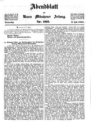 Neue Münchener Zeitung. Morgenblatt (Süddeutsche Presse) Donnerstag 9. Juli 1857