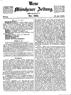 Neue Münchener Zeitung. Morgenblatt (Süddeutsche Presse) Montag 13. Juli 1857