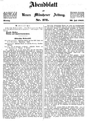 Neue Münchener Zeitung. Morgenblatt (Süddeutsche Presse) Montag 20. Juli 1857