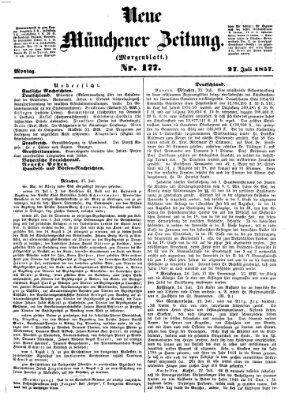 Neue Münchener Zeitung. Morgenblatt (Süddeutsche Presse) Montag 27. Juli 1857