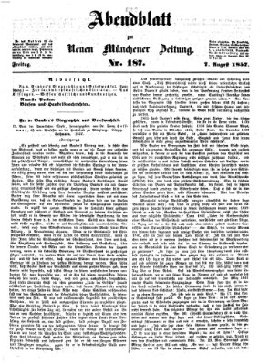 Neue Münchener Zeitung. Morgenblatt (Süddeutsche Presse) Freitag 7. August 1857