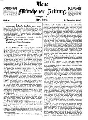 Neue Münchener Zeitung. Morgenblatt (Süddeutsche Presse) Freitag 6. November 1857