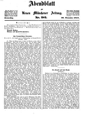 Neue Münchener Zeitung. Morgenblatt (Süddeutsche Presse) Donnerstag 26. November 1857