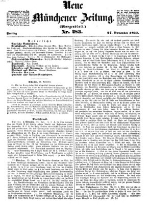 Neue Münchener Zeitung. Morgenblatt (Süddeutsche Presse) Freitag 27. November 1857