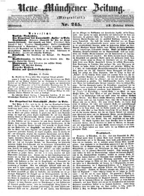 Neue Münchener Zeitung. Morgenblatt (Süddeutsche Presse) Mittwoch 13. Oktober 1858