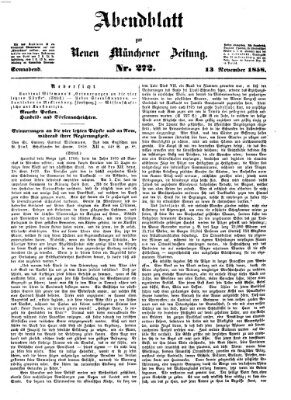 Neue Münchener Zeitung. Morgenblatt (Süddeutsche Presse) Samstag 13. November 1858