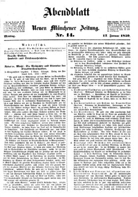 Neue Münchener Zeitung. Morgenblatt (Süddeutsche Presse) Montag 17. Januar 1859