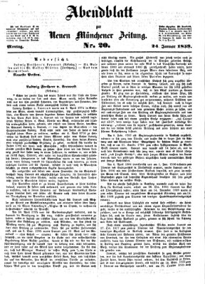 Neue Münchener Zeitung. Morgenblatt (Süddeutsche Presse) Montag 24. Januar 1859