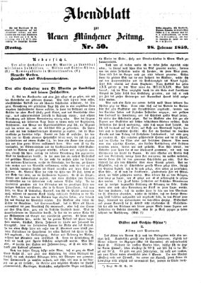 Neue Münchener Zeitung. Morgenblatt (Süddeutsche Presse) Montag 28. Februar 1859