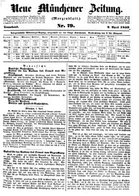 Neue Münchener Zeitung. Morgenblatt (Süddeutsche Presse) Samstag 2. April 1859