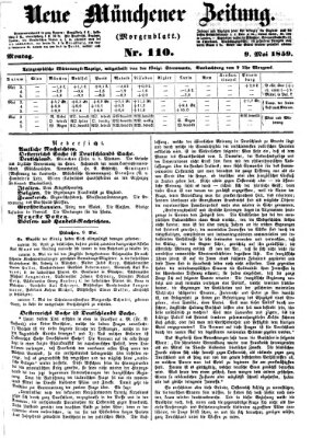 Neue Münchener Zeitung. Morgenblatt (Süddeutsche Presse) Montag 9. Mai 1859