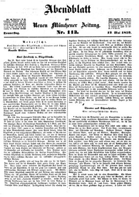 Neue Münchener Zeitung. Morgenblatt (Süddeutsche Presse) Donnerstag 12. Mai 1859