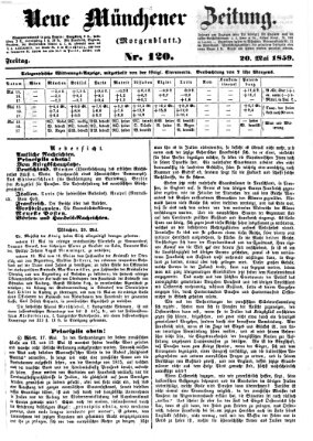 Neue Münchener Zeitung. Morgenblatt (Süddeutsche Presse) Freitag 20. Mai 1859