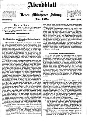 Neue Münchener Zeitung. Morgenblatt (Süddeutsche Presse) Donnerstag 26. Mai 1859