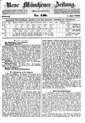 Neue Münchener Zeitung. Morgenblatt (Süddeutsche Presse) Mittwoch 1. Juni 1859