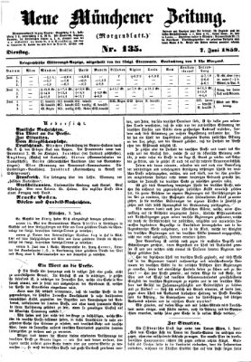 Neue Münchener Zeitung. Morgenblatt (Süddeutsche Presse) Dienstag 7. Juni 1859