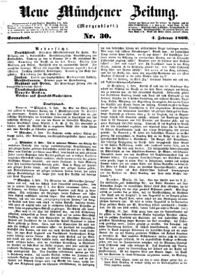 Neue Münchener Zeitung. Morgenblatt (Süddeutsche Presse) Samstag 4. Februar 1860