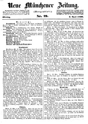 Neue Münchener Zeitung. Morgenblatt (Süddeutsche Presse) Montag 2. April 1860