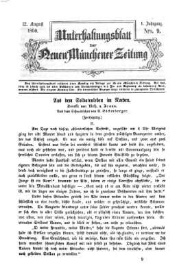 Neue Münchener Zeitung. Morgenblatt (Süddeutsche Presse) Sonntag 12. August 1860