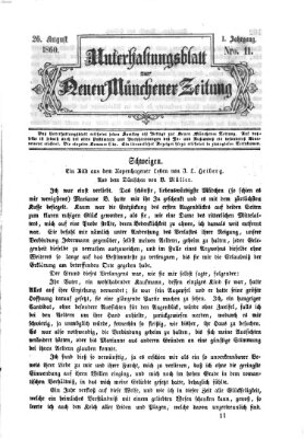 Neue Münchener Zeitung. Morgenblatt (Süddeutsche Presse) Sonntag 26. August 1860