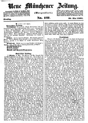 Neue Münchener Zeitung. Morgenblatt (Süddeutsche Presse) Dienstag 28. Mai 1861