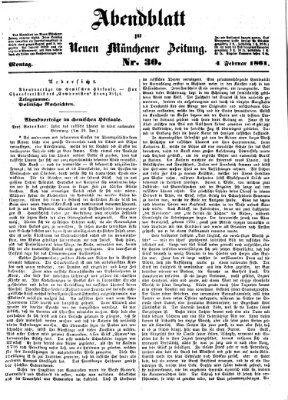 Neue Münchener Zeitung. Morgenblatt (Süddeutsche Presse) Montag 4. Februar 1861