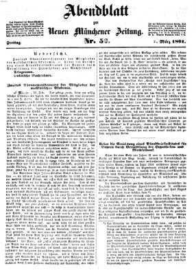 Neue Münchener Zeitung. Morgenblatt (Süddeutsche Presse) Freitag 1. März 1861