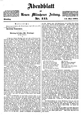 Neue Münchener Zeitung. Morgenblatt (Süddeutsche Presse) Dienstag 14. Mai 1861