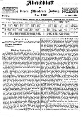 Neue Münchener Zeitung. Morgenblatt (Süddeutsche Presse) Dienstag 4. Juni 1861