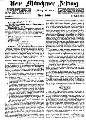 Neue Münchener Zeitung. Morgenblatt (Süddeutsche Presse) Dienstag 2. Juli 1861