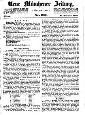 Neue Münchener Zeitung. Morgenblatt (Süddeutsche Presse) Montag 30. September 1861