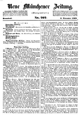 Neue Münchener Zeitung. Morgenblatt (Süddeutsche Presse) Samstag 2. November 1861