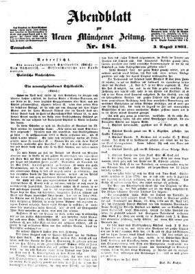 Neue Münchener Zeitung. Morgenblatt (Süddeutsche Presse) Samstag 3. August 1861