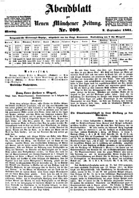 Neue Münchener Zeitung. Morgenblatt (Süddeutsche Presse) Montag 2. September 1861