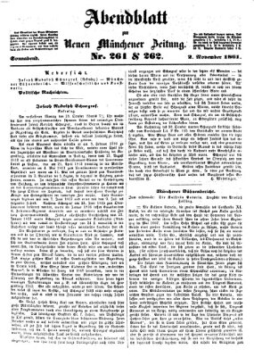 Neue Münchener Zeitung. Morgenblatt (Süddeutsche Presse) Samstag 2. November 1861