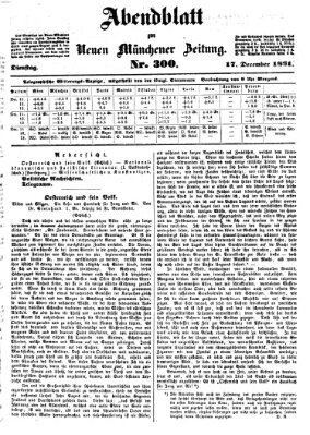 Neue Münchener Zeitung. Morgenblatt (Süddeutsche Presse) Dienstag 17. Dezember 1861