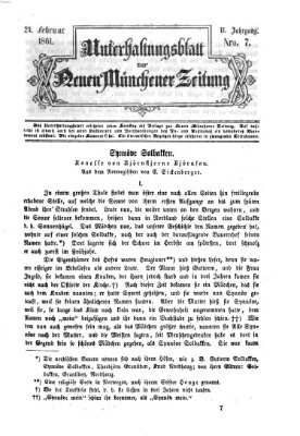 Neue Münchener Zeitung. Morgenblatt (Süddeutsche Presse) Sonntag 24. Februar 1861