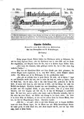 Neue Münchener Zeitung. Morgenblatt (Süddeutsche Presse) Sonntag 24. März 1861