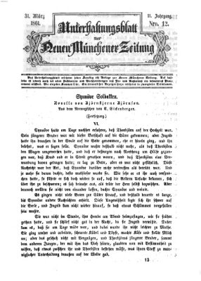 Neue Münchener Zeitung. Morgenblatt (Süddeutsche Presse) Sonntag 31. März 1861