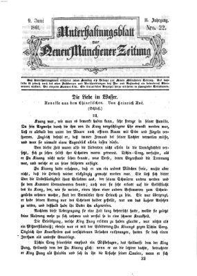 Neue Münchener Zeitung. Morgenblatt (Süddeutsche Presse) Sonntag 9. Juni 1861