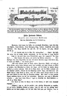 Neue Münchener Zeitung. Morgenblatt (Süddeutsche Presse) Sonntag 14. Juli 1861