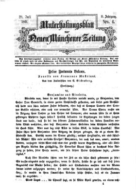 Neue Münchener Zeitung. Morgenblatt (Süddeutsche Presse) Sonntag 28. Juli 1861