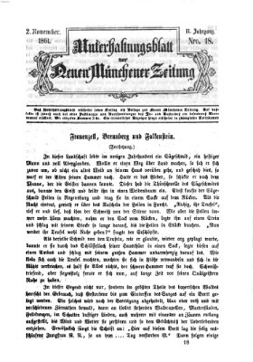 Neue Münchener Zeitung. Morgenblatt (Süddeutsche Presse) Samstag 2. November 1861