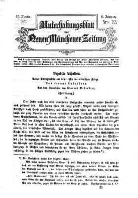 Neue Münchener Zeitung. Morgenblatt (Süddeutsche Presse) Samstag 30. November 1861