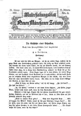 Neue Münchener Zeitung. Morgenblatt (Süddeutsche Presse) Sonntag 26. Januar 1862