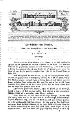 Neue Münchener Zeitung. Morgenblatt (Süddeutsche Presse) Sonntag 2. Februar 1862