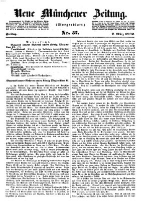 Neue Münchener Zeitung. Morgenblatt (Süddeutsche Presse) Freitag 7. März 1862