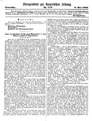 Bayerische Zeitung. Mittag-Ausgabe (Süddeutsche Presse) Donnerstag 8. Mai 1862